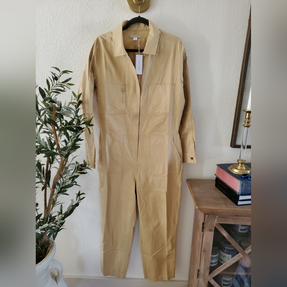 Outerknown Station Jumpsuit Coveralls organic cotton Womens S Sand Cotton $178 - Picture 10 of 15